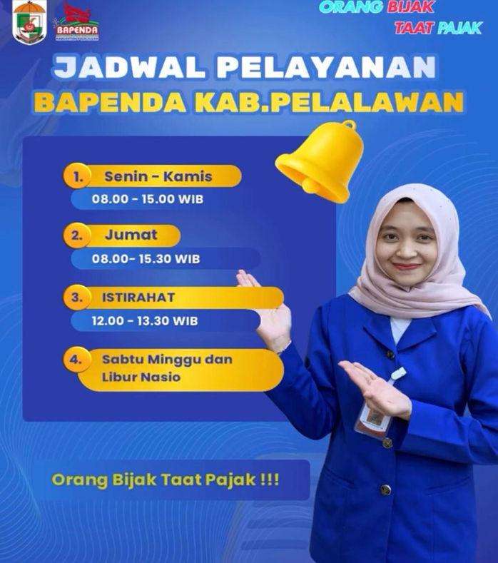 Jadwal Pelayanan Bapenda Kabupaten Pelalawan